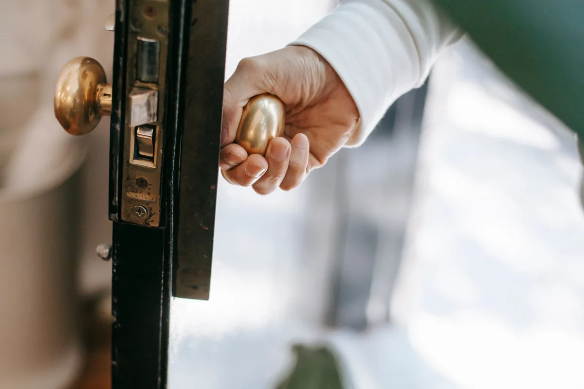 Biohazard cleanup technician in protective equipment, Marlborough, MO